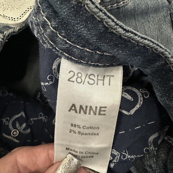 Shyanne Womens Jeans Anne Boot Cut Flap Medium Wash Denim Mid Rise Sz 28 Short - Picture 4 of 9